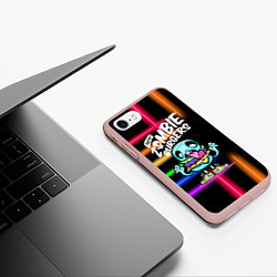 Чехол iPhone 7/8 матовый Zombie burgers - Pop Art, цвет: 3D-светло-розовый — фото 2