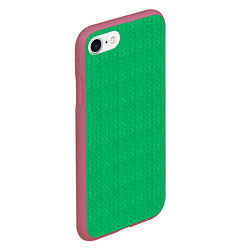 Чехол iPhone 7/8 матовый Зеленый вязаный свитер, цвет: 3D-малиновый — фото 2