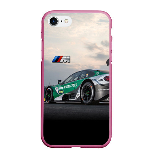 Чехол iPhone 7/8 матовый BMW M Power - Racing team - Motorsport / 3D-Малиновый – фото 1