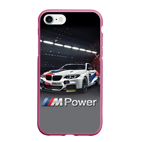 Чехол iPhone 7/8 матовый BMW M 240 i Racing - Motorsport - M Power / 3D-Малиновый – фото 1