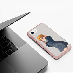 Чехол iPhone 7/8 матовый Kanon Shibuya - Love Live Superstar, цвет: 3D-светло-розовый — фото 2