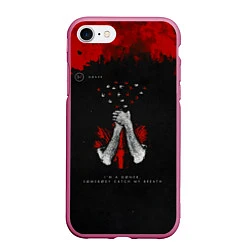 Чехол iPhone 7/8 матовый Goner - Twenty One Pilots, цвет: 3D-малиновый