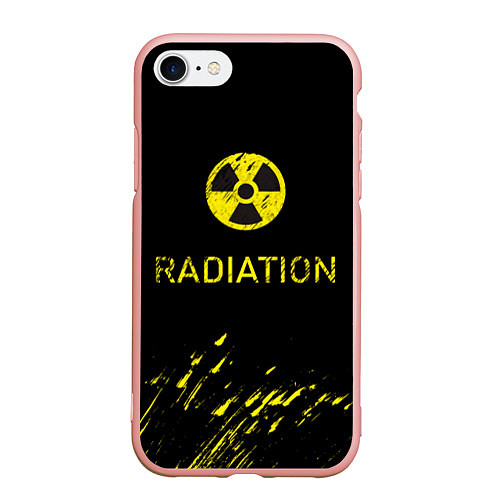 Чехол iPhone 7/8 матовый Radiation - радиационная опасность / 3D-Светло-розовый – фото 1