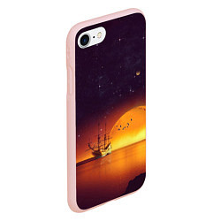 Чехол iPhone 7/8 матовый Летучий голандец, цвет: 3D-светло-розовый — фото 2
