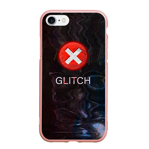 Чехол iPhone 7/8 матовый GLITCH - Визуальная ошибка / 3D-Светло-розовый – фото 1