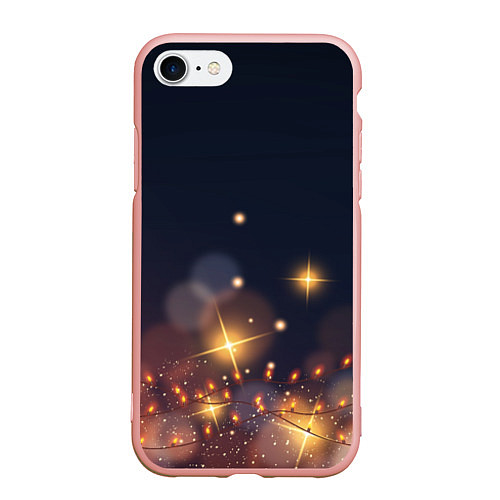 Чехол iPhone 7/8 матовый Новогодняя тема 2023 / 3D-Светло-розовый – фото 1