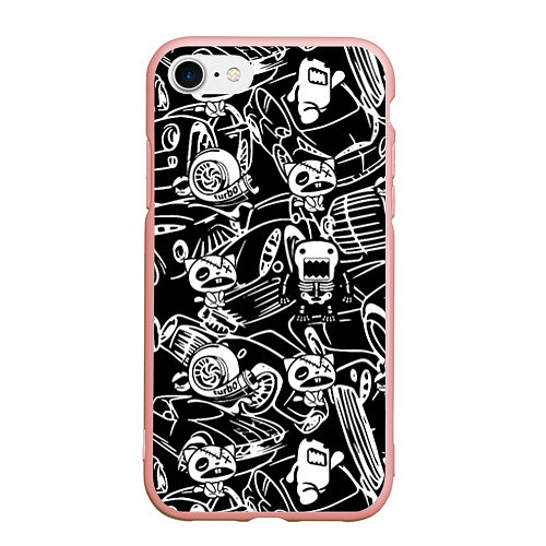 Чехол iPhone 7/8 матовый JDM Pattern / 3D-Светло-розовый – фото 1