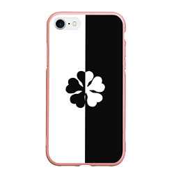 Чехол iPhone 7/8 матовый Пятилистный клевер из аниме - черный клевер, цвет: 3D-светло-розовый