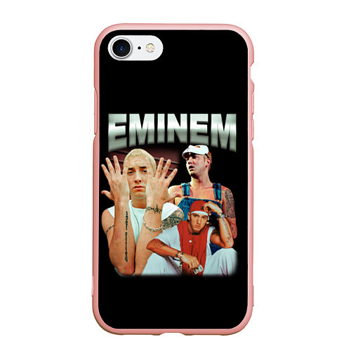 Чехол iPhone 7/8 матовый Eminem Slim Shady / 3D-Светло-розовый – фото 1