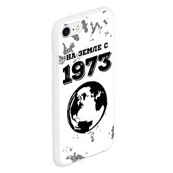 Чехол iPhone 7/8 матовый На Земле с 1973: краска на светлом, цвет: 3D-белый — фото 2