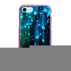 Чехол iPhone 7/8 матовый Space - starfall, цвет: 3D-малиновый