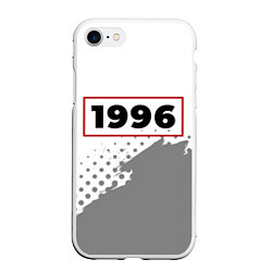 Чехол iPhone 7/8 матовый 1996 - в красной рамке на светлом
