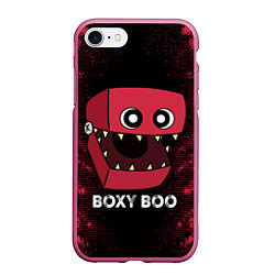 Чехол iPhone 7/8 матовый Бокси Бу - персонаж Поппи Плейтайм, цвет: 3D-малиновый