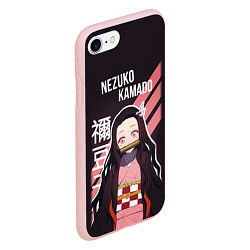 Чехол iPhone 7/8 матовый Клинок, рассекающий демонов - персонаж Незуко Кама, цвет: 3D-светло-розовый — фото 2