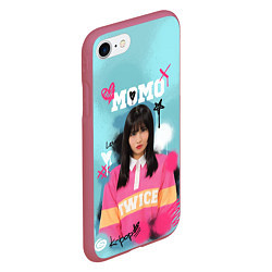 Чехол iPhone 7/8 матовый K - pop Momo, цвет: 3D-малиновый — фото 2