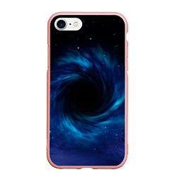 Чехол iPhone 7/8 матовый Воронка в космосе, цвет: 3D-светло-розовый