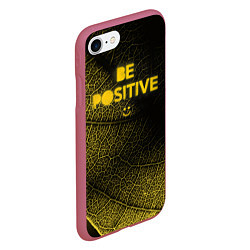 Чехол iPhone 7/8 матовый Be positive, цвет: 3D-малиновый — фото 2