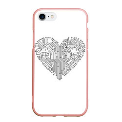 Чехол iPhone 7/8 матовый Heart neurons