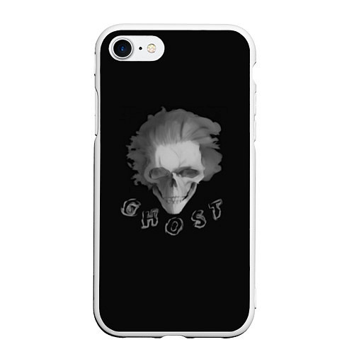 Чехол iPhone 7/8 матовый Ghost skull / 3D-Белый – фото 1