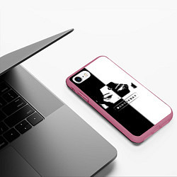 Чехол iPhone 7/8 матовый Девочка луна, цвет: 3D-малиновый — фото 2