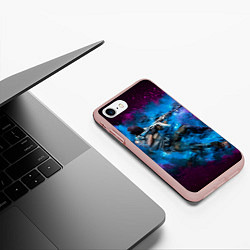 Чехол iPhone 7/8 матовый Counter strike - terrorist, цвет: 3D-светло-розовый — фото 2