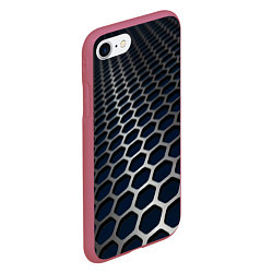 Чехол iPhone 7/8 матовый Металическая бронь, цвет: 3D-малиновый — фото 2