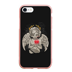 Чехол iPhone 7/8 матовый Разбитый ангел, цвет: 3D-светло-розовый
