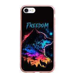 Чехол iPhone 7/8 матовый Волк свобода