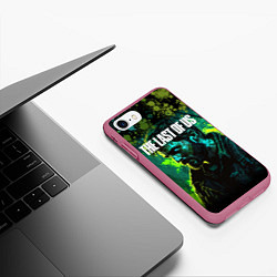 Чехол iPhone 7/8 матовый Joel - last of us, цвет: 3D-малиновый — фото 2