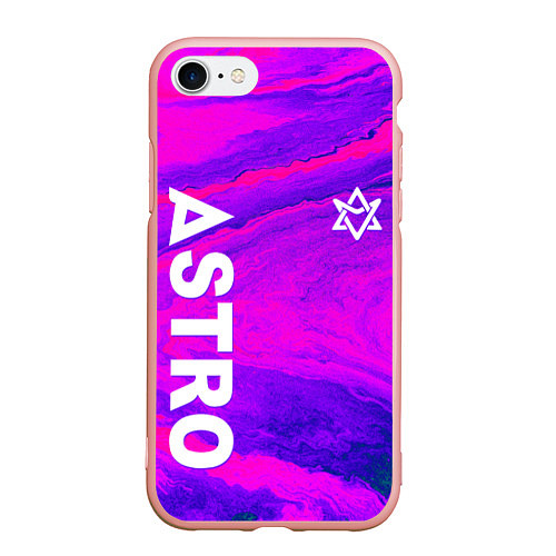 Чехол iPhone 7/8 матовый Astro neon grunge / 3D-Светло-розовый – фото 1