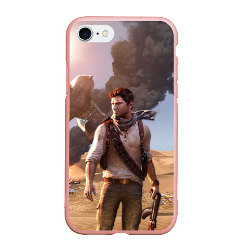 Чехол iPhone 7/8 матовый Uncharted 3 / 3D-Светло-розовый – фото 1