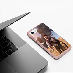 Чехол iPhone 7/8 матовый Uncharted 3, цвет: 3D-светло-розовый — фото 2
