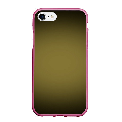 Чехол iPhone 7/8 матовый Градиент хаки / 3D-Малиновый – фото 1