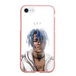 Чехол iPhone 7/8 матовый XXXTentacion - art, цвет: 3D-светло-розовый