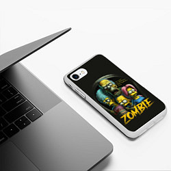 Чехол iPhone 7/8 матовый Simpsons zombie, цвет: 3D-белый — фото 2