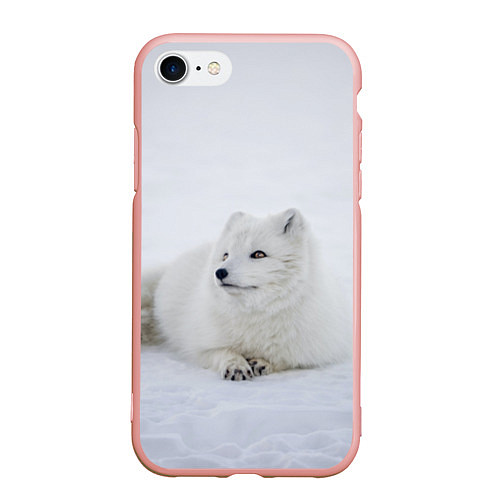 Чехол iPhone 7/8 матовый Полярная лисичка / 3D-Светло-розовый – фото 1
