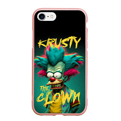 Чехол iPhone 7/8 матовый Клоун Красти из Симпсонов, цвет: 3D-светло-розовый