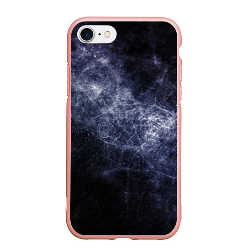 Чехол iPhone 7/8 матовый Замерзающая галактика / 3D-Светло-розовый – фото 1