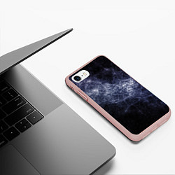 Чехол iPhone 7/8 матовый Замерзающая галактика, цвет: 3D-светло-розовый — фото 2