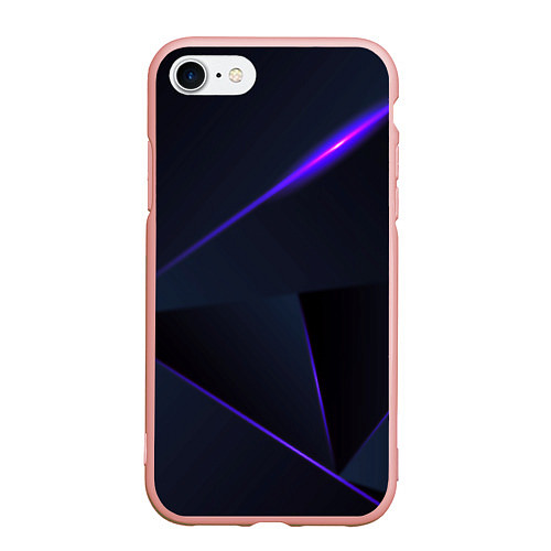 Чехол iPhone 7/8 матовый Geometry stripes neon stiil / 3D-Светло-розовый – фото 1