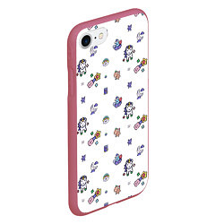 Чехол iPhone 7/8 матовый Magic pattern, цвет: 3D-малиновый — фото 2