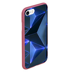 Чехол iPhone 7/8 матовый Triangle neon, цвет: 3D-малиновый — фото 2