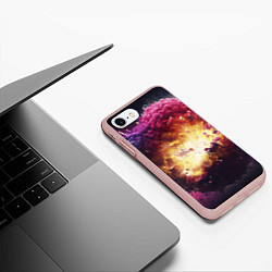 Чехол iPhone 7/8 матовый Теория взрыва, цвет: 3D-светло-розовый — фото 2