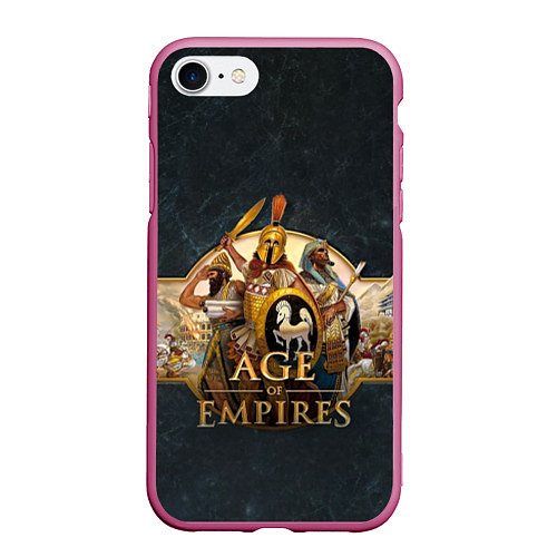 Чехол iPhone 7/8 матовый Age of Empires Эпоха империй / 3D-Малиновый – фото 1