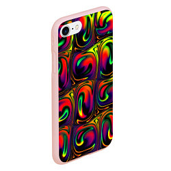 Чехол iPhone 7/8 матовый Digital abstraction paint, цвет: 3D-светло-розовый — фото 2