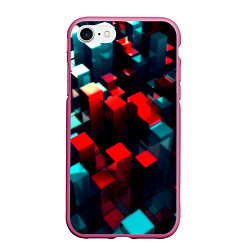 Чехол iPhone 7/8 матовый Digital abstract cube