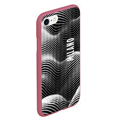 Чехол iPhone 7/8 матовый Авангардный фрактальный паттерн - Милан, цвет: 3D-малиновый — фото 2
