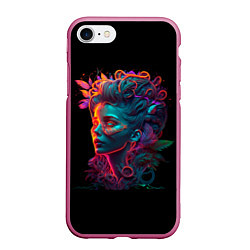 Чехол iPhone 7/8 матовый The Neon Queen, цвет: 3D-малиновый