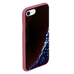 Чехол iPhone 7/8 матовый Неоновый абстрактный свет, цвет: 3D-малиновый — фото 2