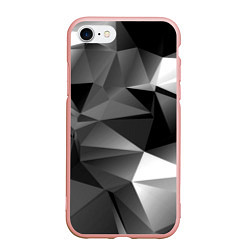 Чехол iPhone 7/8 матовый Geometry grey ship, цвет: 3D-светло-розовый